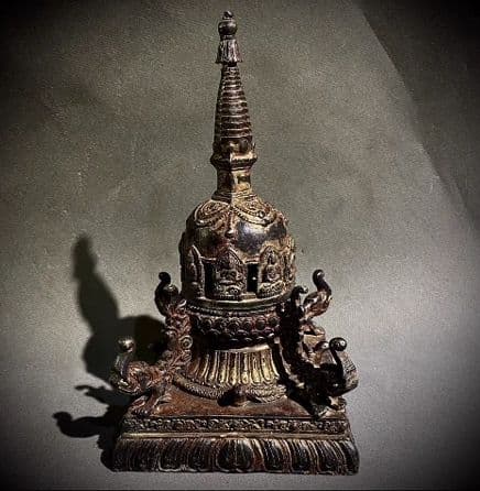 銅器 仏教 金仏舎利塔 古美術 コレクション品 銅製 工芸品 彫刻装飾品置物