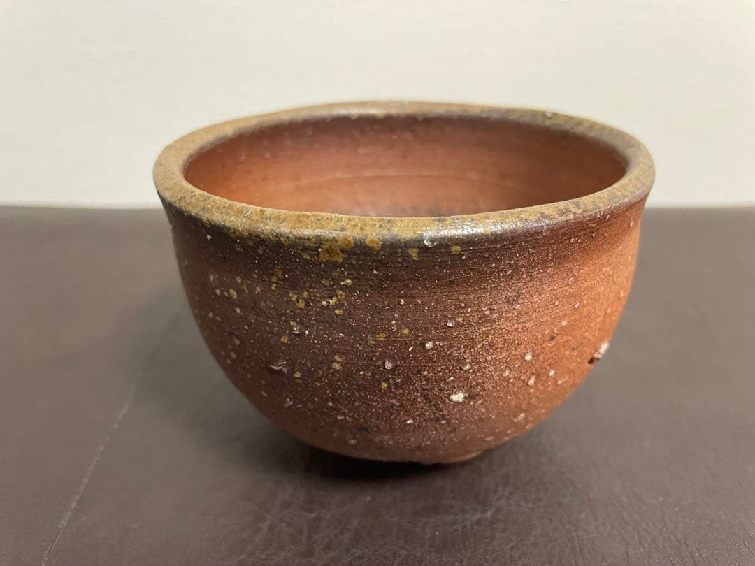 藤原建　備前緋襷茶盌　共箱　栞　備前焼　茶碗　茶道具