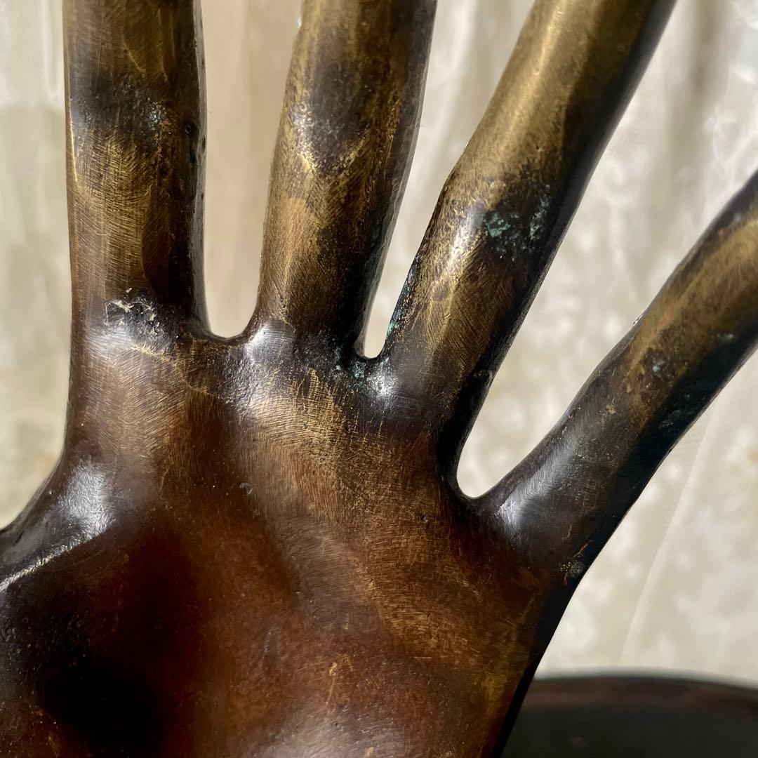 【希少】ブロンズハンドオブジェ　等身大　フランスアンティーク　店舗什器ジュエリー