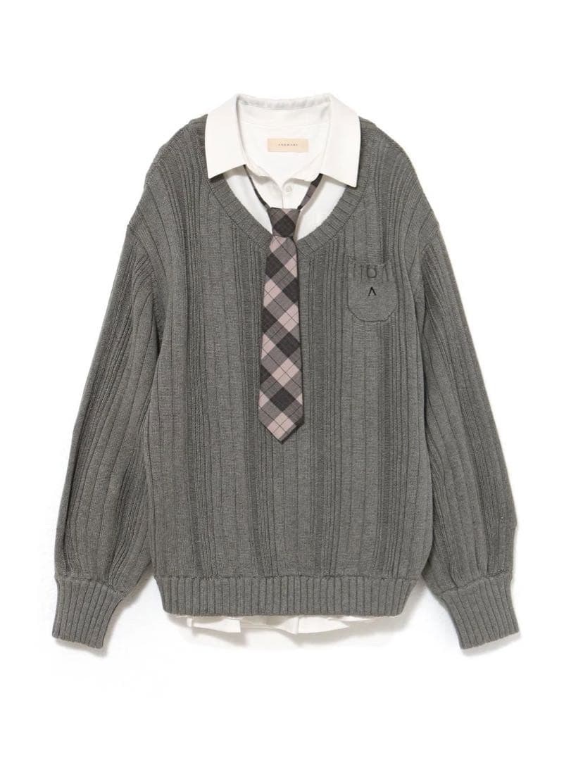 ワンピース andmary Mimi girls set mini dress gray