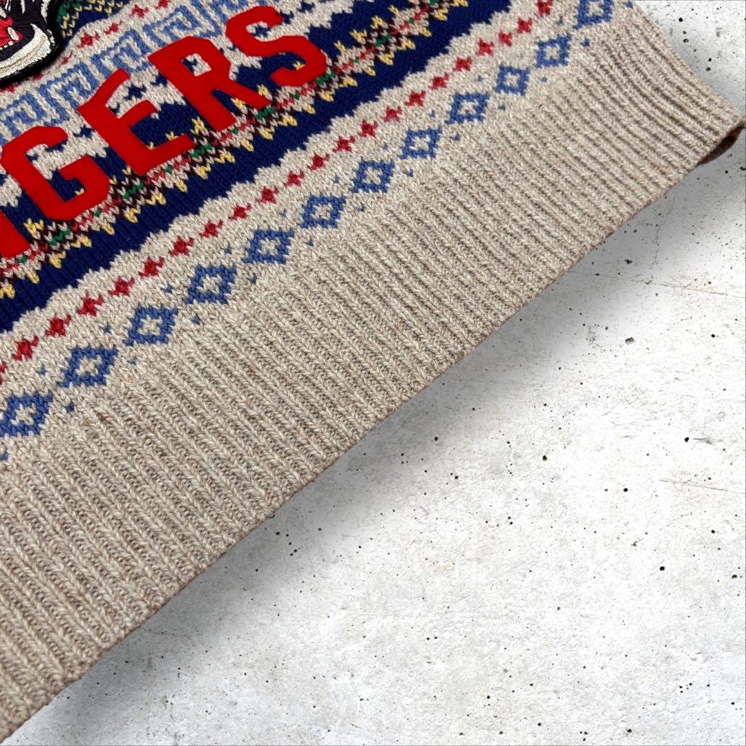 ポロラルフローレン フェアアイル タイガー 刺繍 ワッペンニットベスト SP