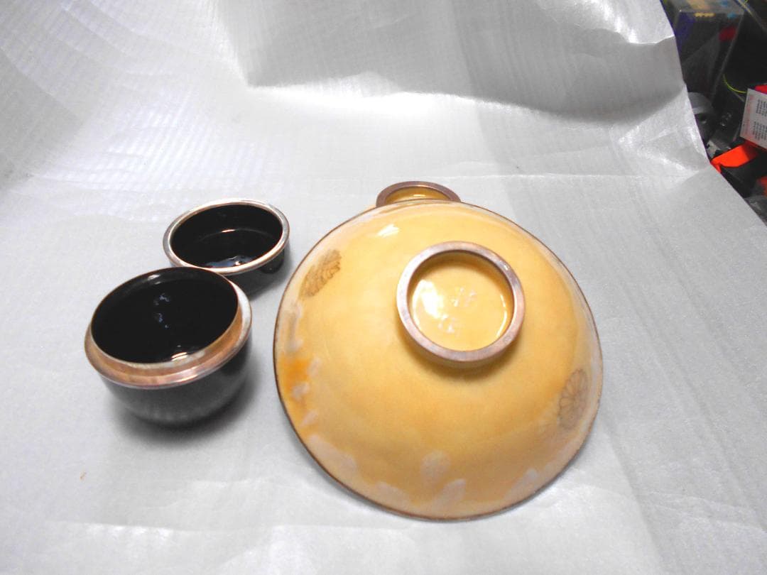 七宝焼き抹茶茶碗（大、小、ナツメ）