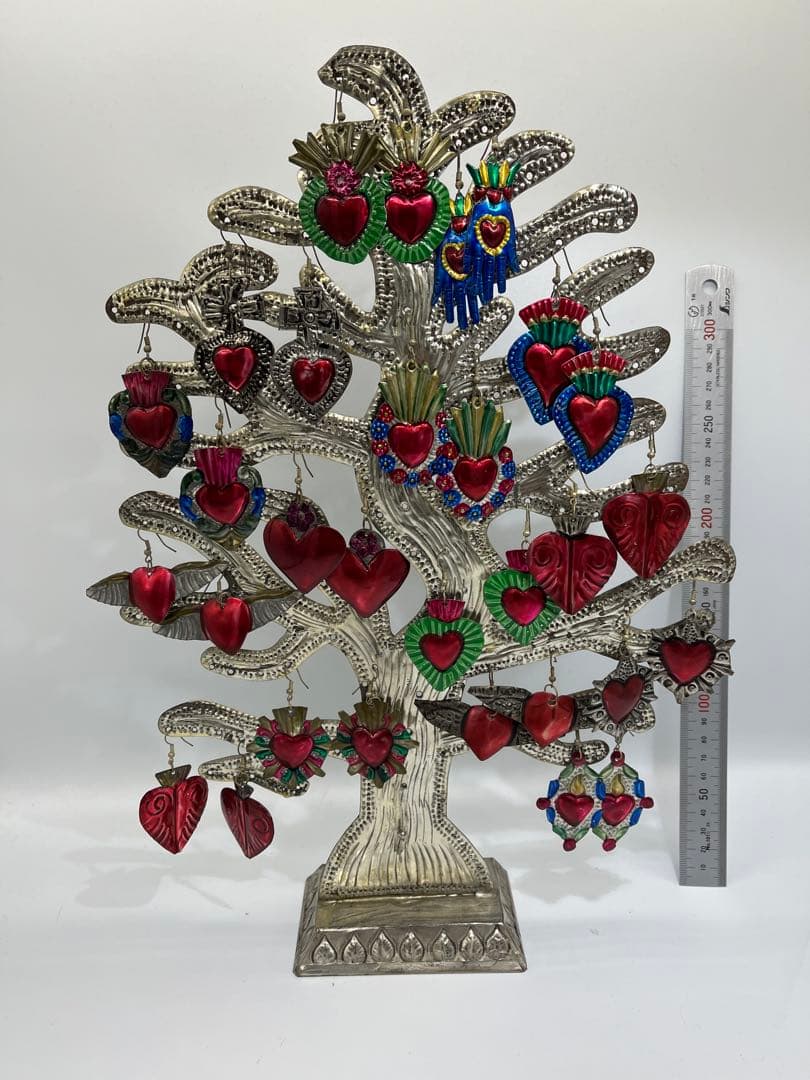 希少　メキシコ　オハラタピアス15個セット　スタンド付き　送料無料