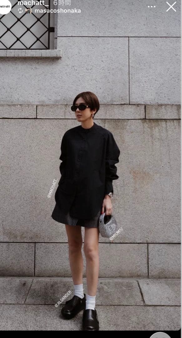 新品タグ付　MACHATT スタンドカラーオーバーシャツ