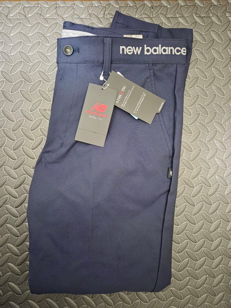 new balance 撥水機能付きゴルフパンツ ネイビー