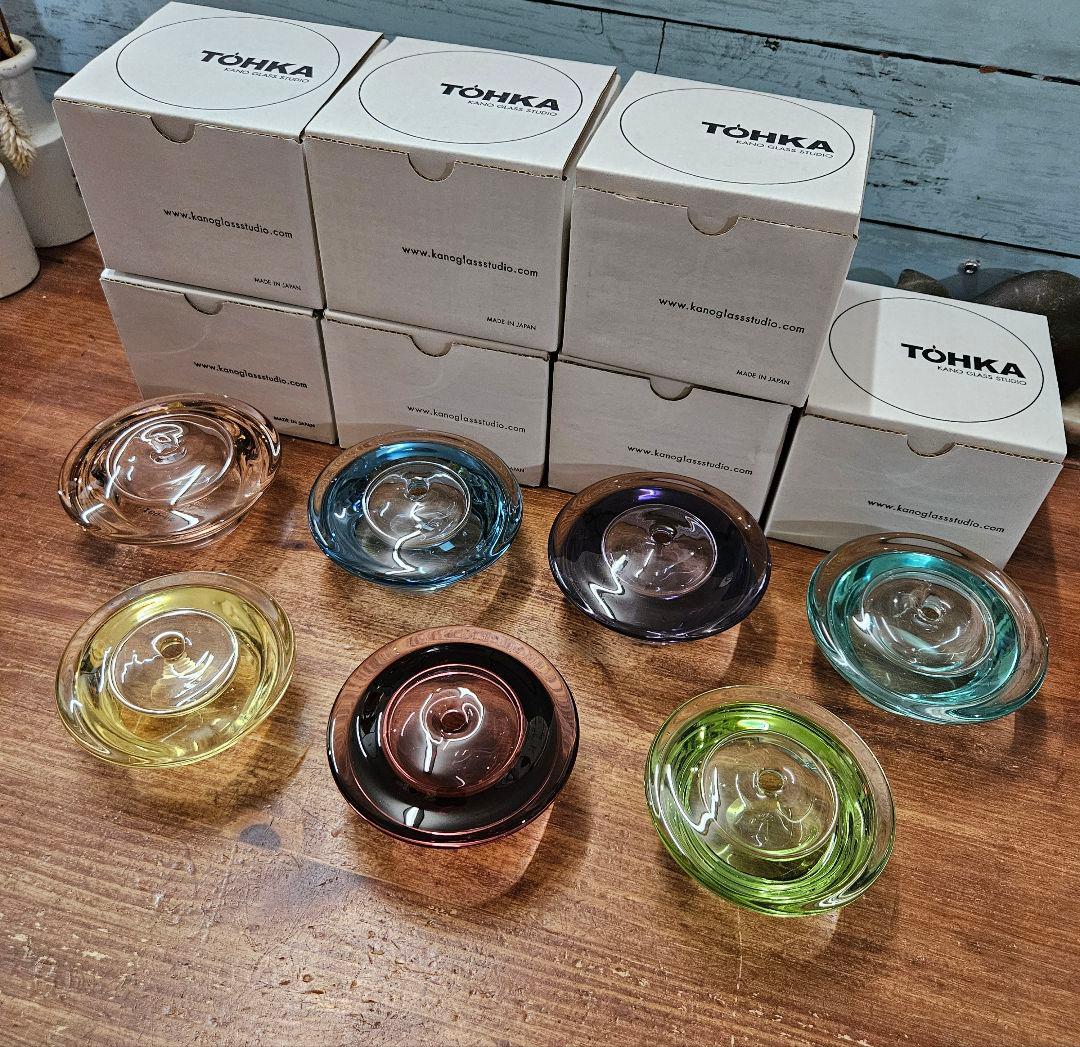 5点 狩野智宏 作 オイルランプ ガラス キャンドル TOHKA 狩野派 未使用