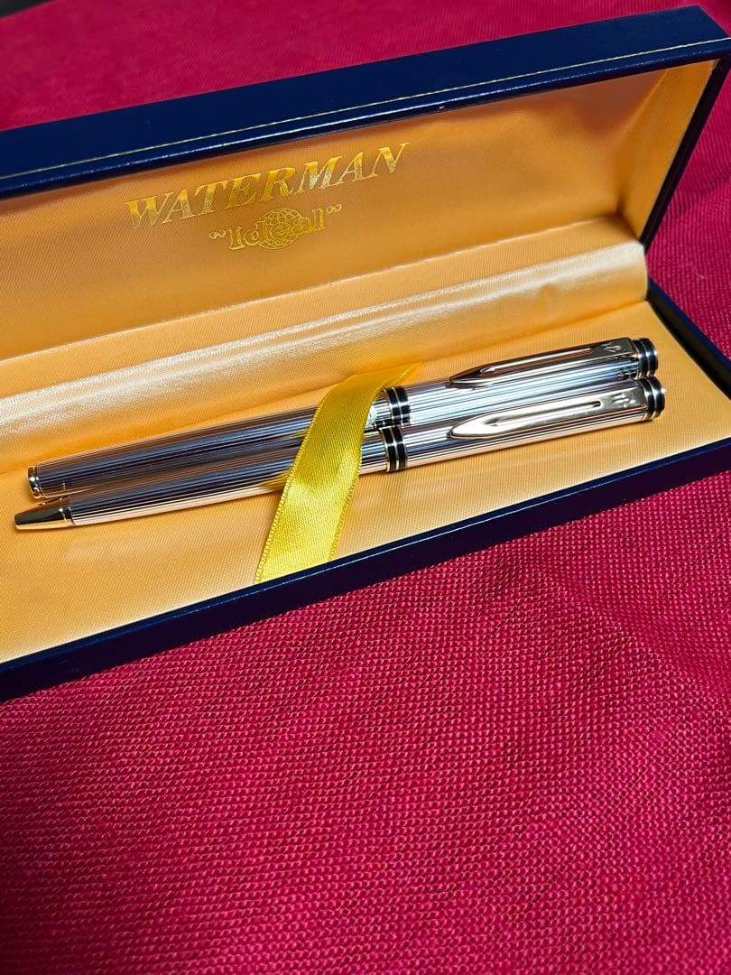 変更Waterman エグゼクティブ　I deal 万年筆 .ボールペン　銀張り