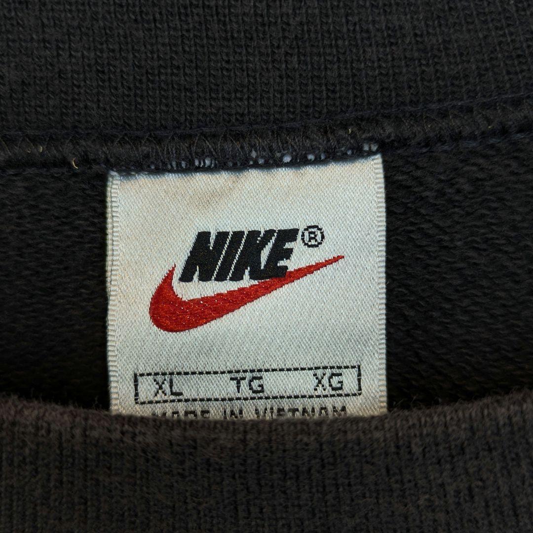 90s　OLD NIKE　ブラックフェード　肉厚　極太アーム　スウェット　XL