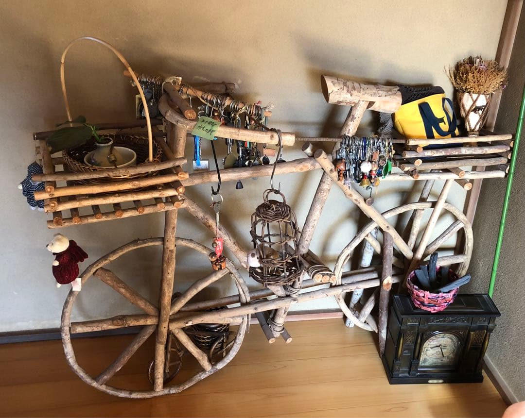 木製自転車型ディスプレイ