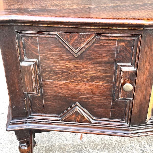 アンティーク　カップボード　バーキャビネット　飾り棚　上下分解可能