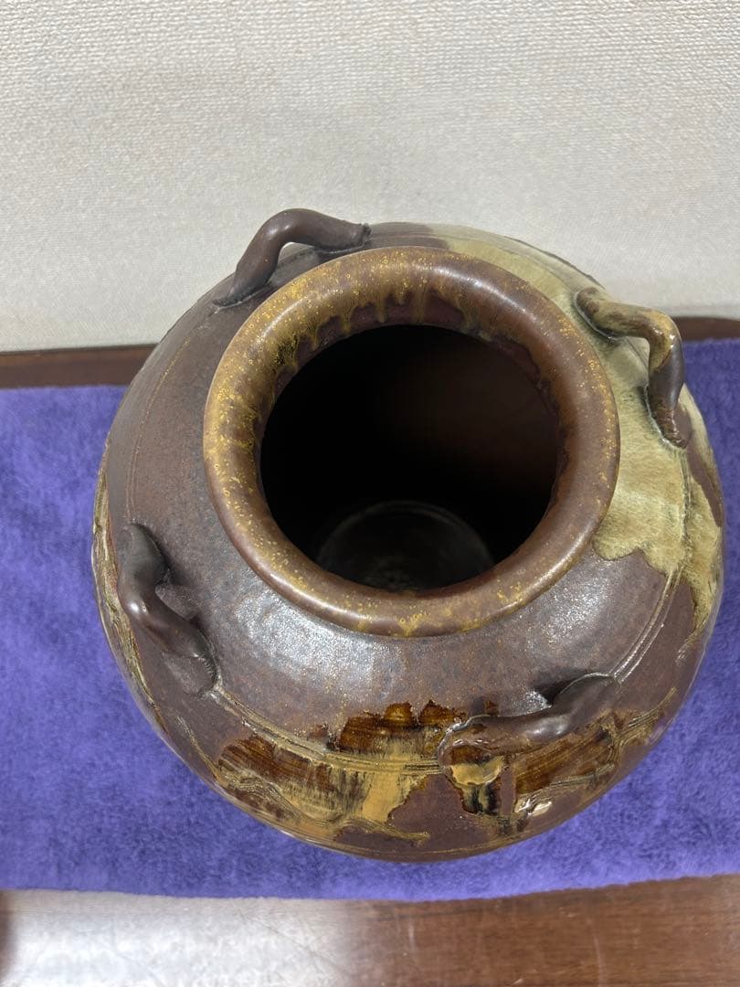 高取焼　壺　大壺