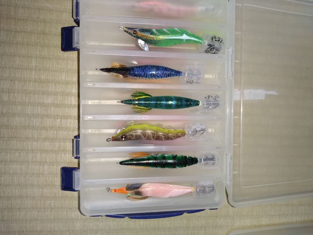 y’s　餌木51本と明邦バケットマウスBM-5000セット、ルアーボックス