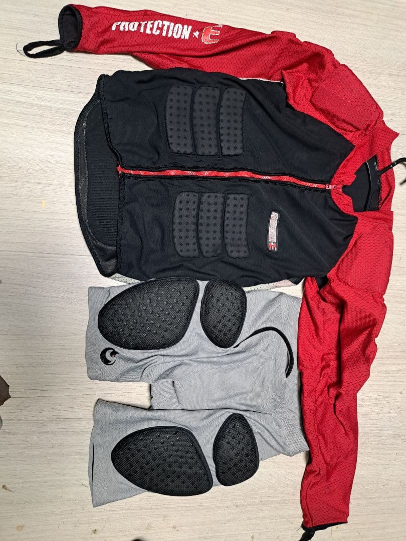 INDUSTY上プロテクター 下ebs Mサイズ 若干腕にほつれあり