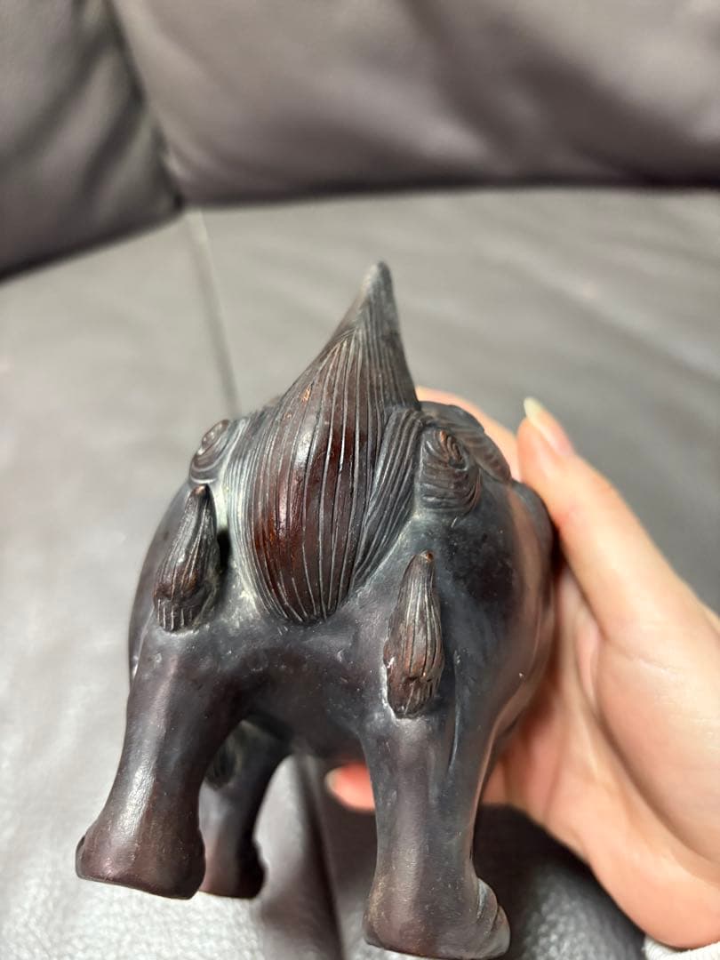 獅子　香炉　置物