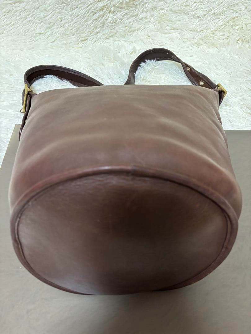 vintageオールドコーチ ショルダーバッグ バケツ型 茶　ダークブラウン