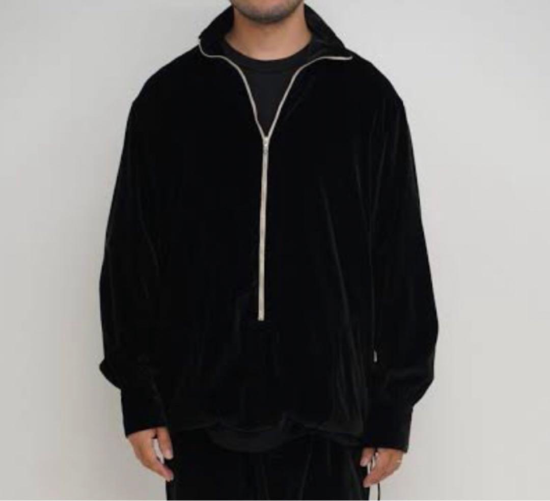 トップス barbell object velveteen pullover top