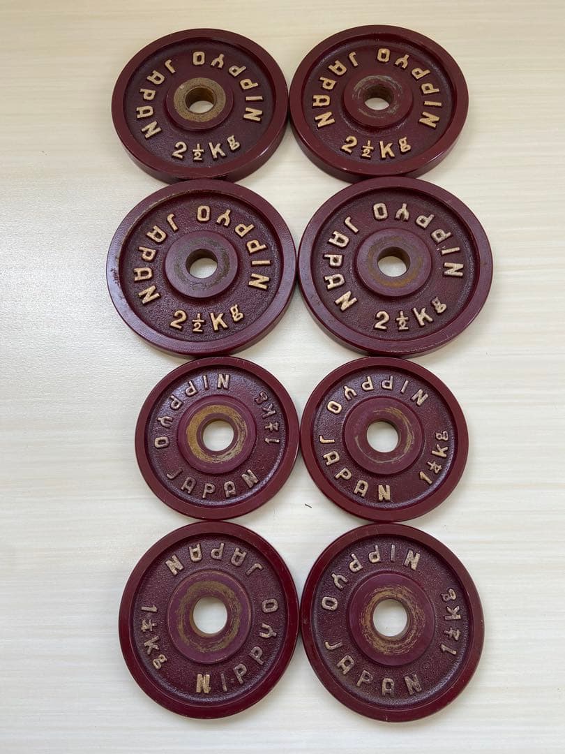 NIPPO JAPAN 鉄製プレート セット（赤塗装）