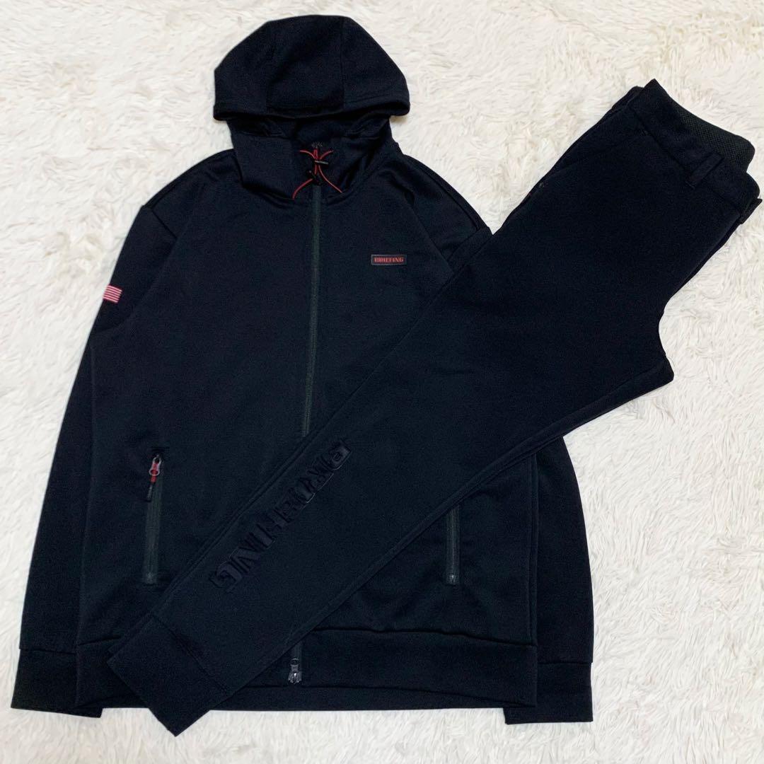 【極美品】BRIEFING セットアップ ジャージ 3Dロゴ ブラック XL&L