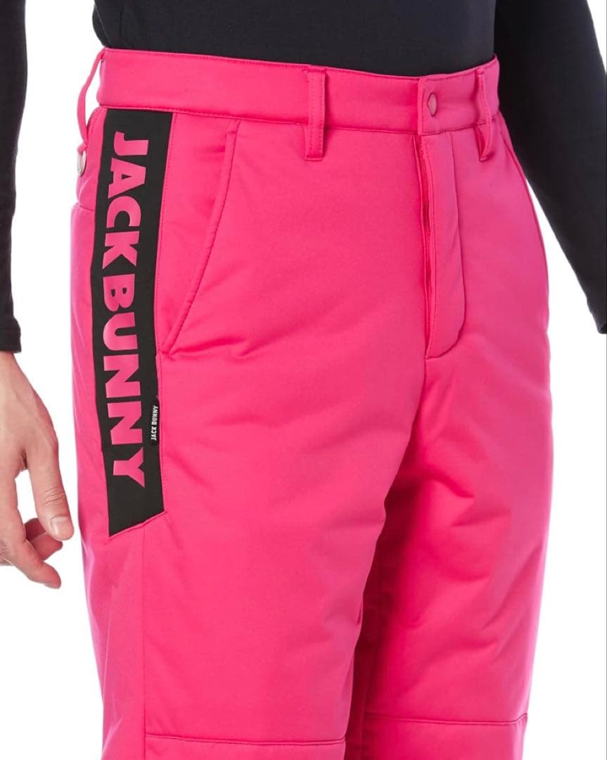 新品 パーリーゲイツ ジャックバニー PEスムース 中綿パンツ(4)M/ピンク