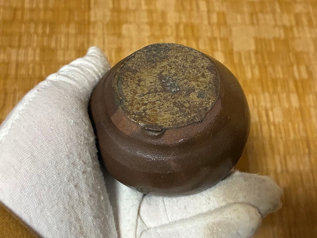 茶道具セット 金色と茶色 仕覆 茶入 木箱入