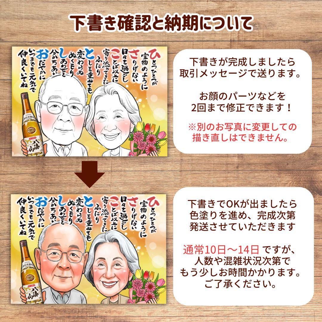 2名さま　A4サイズ　用紙のみ　2セット【似顔絵オーダー】