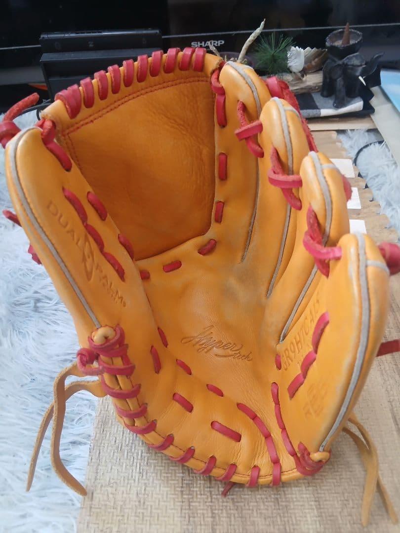 Rawlings Hyper Tech 軟式グローブ オレンジ　ピッチャー用