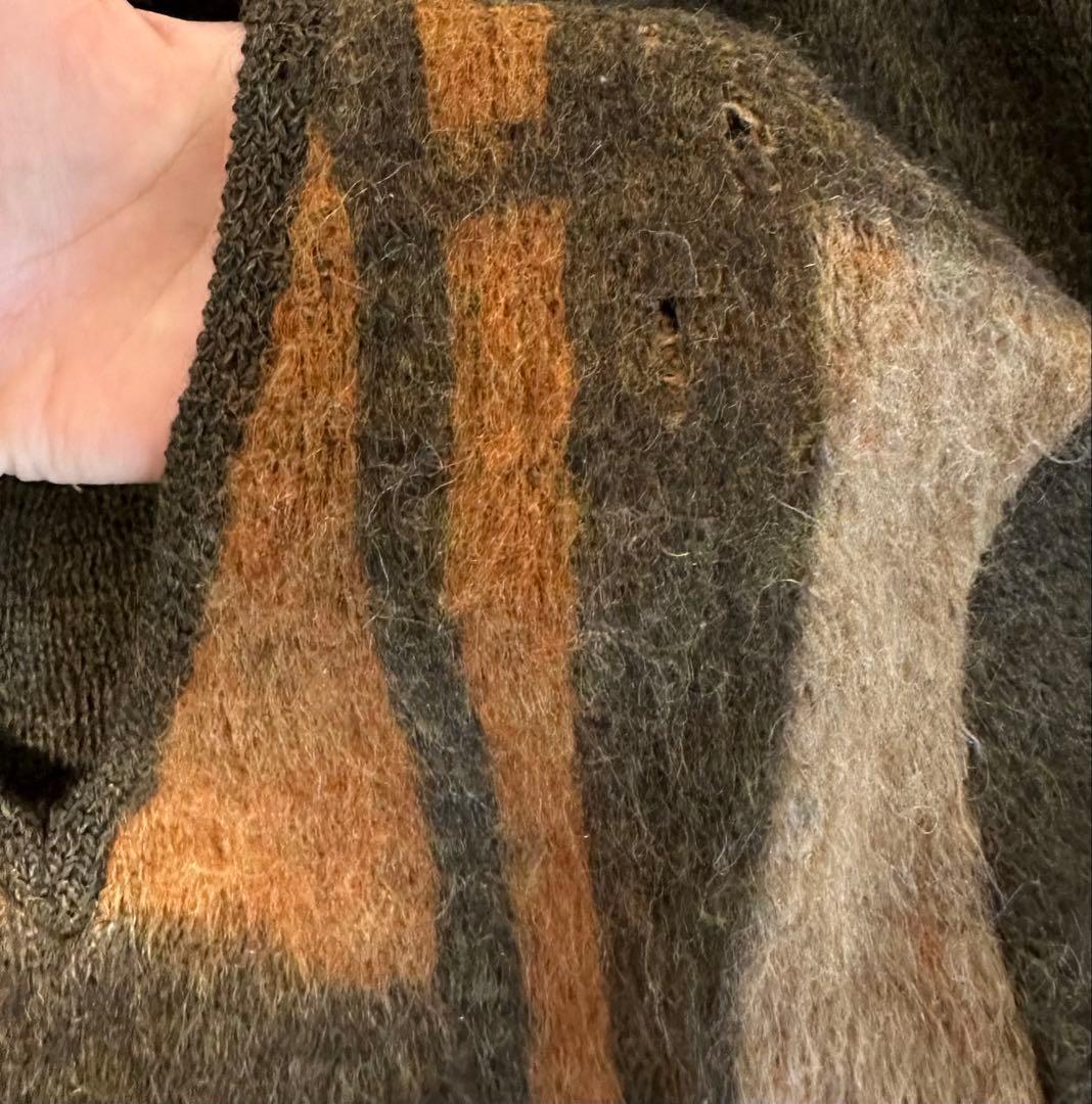 vintage モヘアニット　Ｖネックニット　60s カーディガン　深水光太