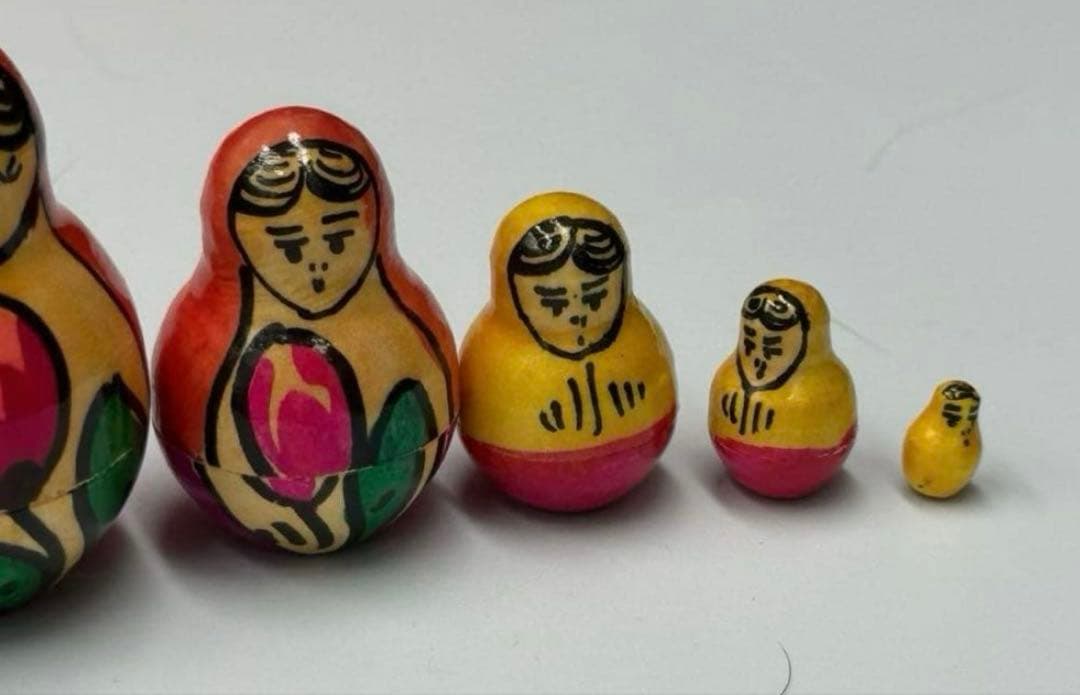 セール‼️ソビエト　アンティーク　マイダン地方　マトリョーシカ　15組　現状