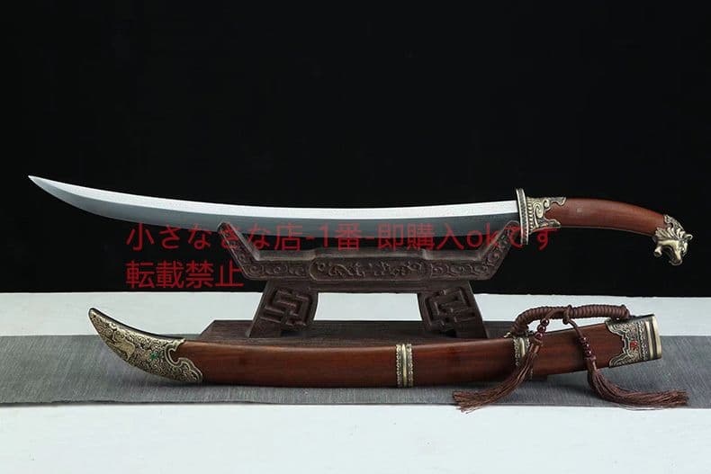 清腰刀刺繍春刀一体模様鋼唐横牛尾刀 古兵器 武具 刀装具 日本刀 模造刀 居合刀