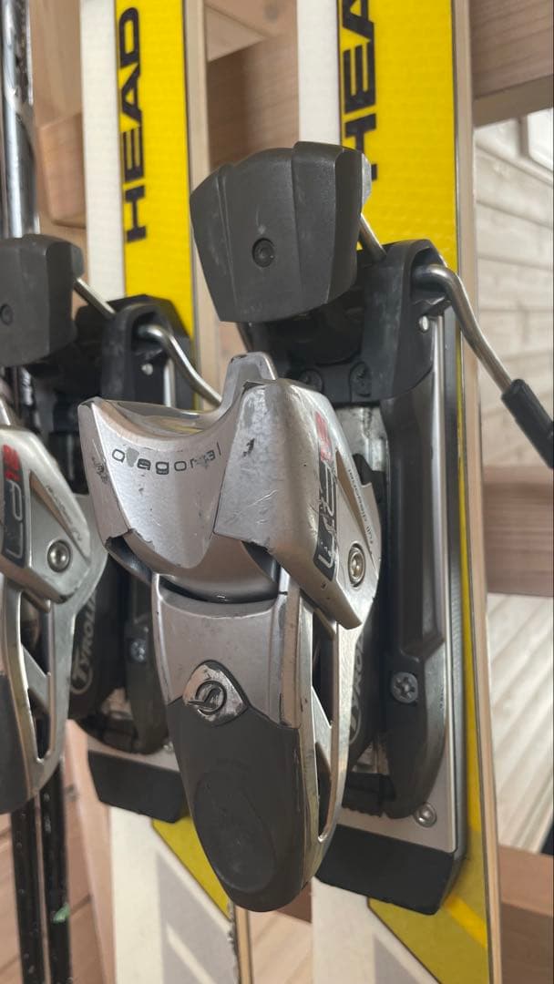 カービングスキー板大人男性161cmセット子供ジュニア HEAD女性 シニア黄色