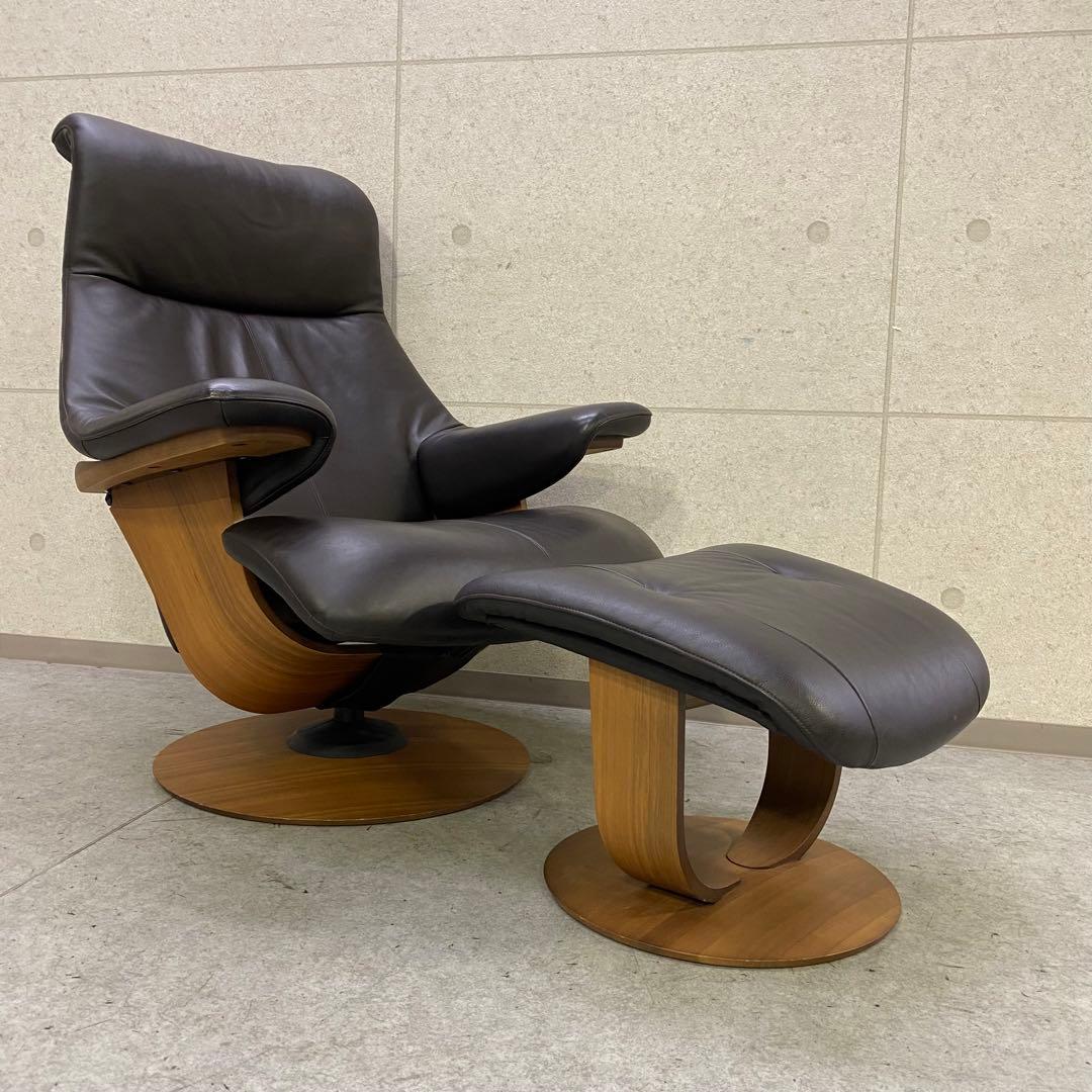 【美品】カリモク ザ・ファースト RU74 リクライナー RU02 オットマン