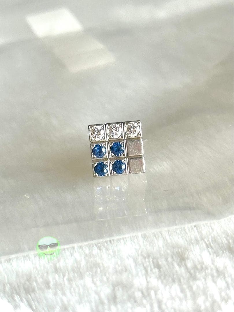 Cartier カルティエ パイエット ピアス サファイア ダイヤモンド 片耳