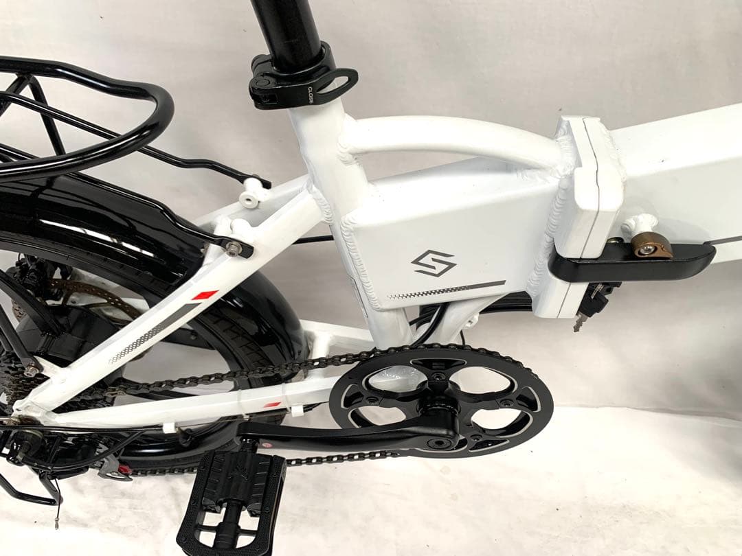 【即乘】送料無料 SAMEBIKEディスク式MTB折り畳み電動自転車 動作確認済