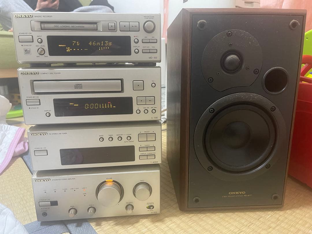 ONKYO 2ウェイスピーカーセット ブラウン