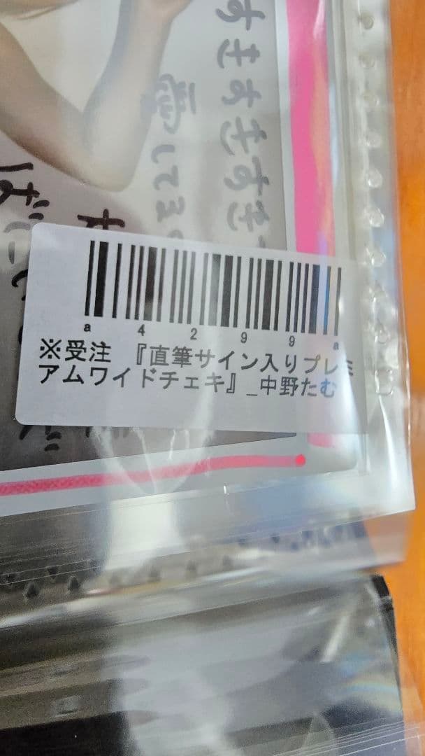 世界に1枚　元スターダム　中野たむ 直筆メッセージ　プレミアムワイドチェキ