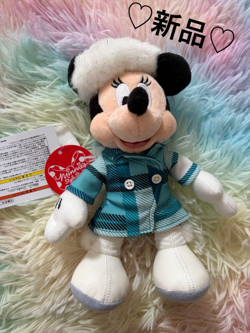 新品♡タグ付き♡ミニーのスタイルスタジオ♡ミニー♡ぬいぐるみバッチ♡冬　ぬいば♡