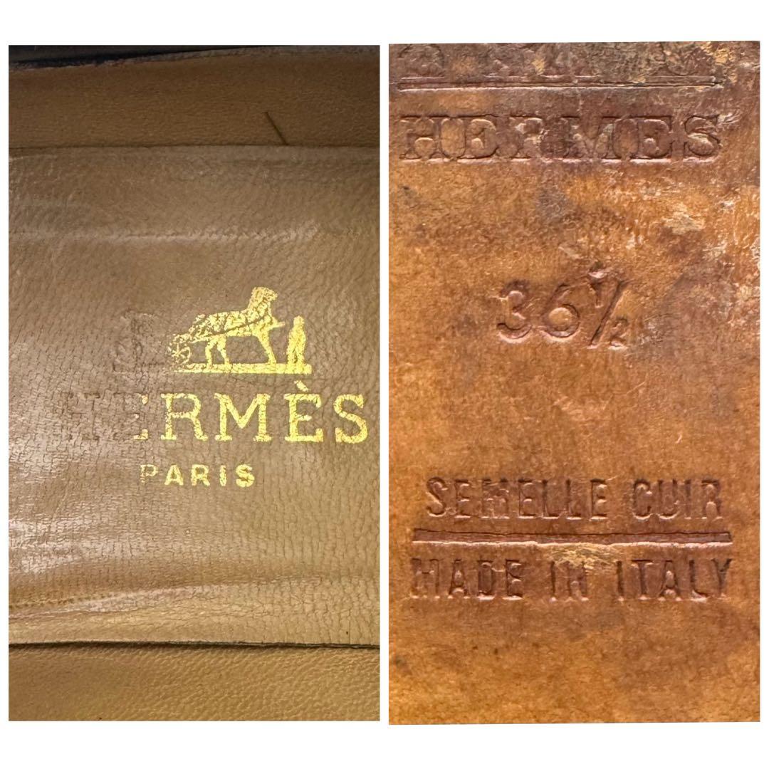 HERMES エルメス シェーヌダンクル ローファー 約23.5cm レディース