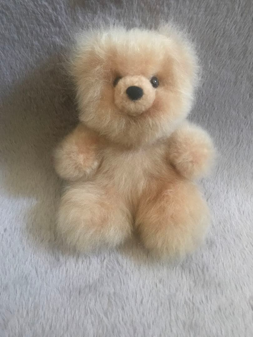 新品未使用　アルパカ　テディベア ぬいぐるみ　キーホルダー　ベージュ