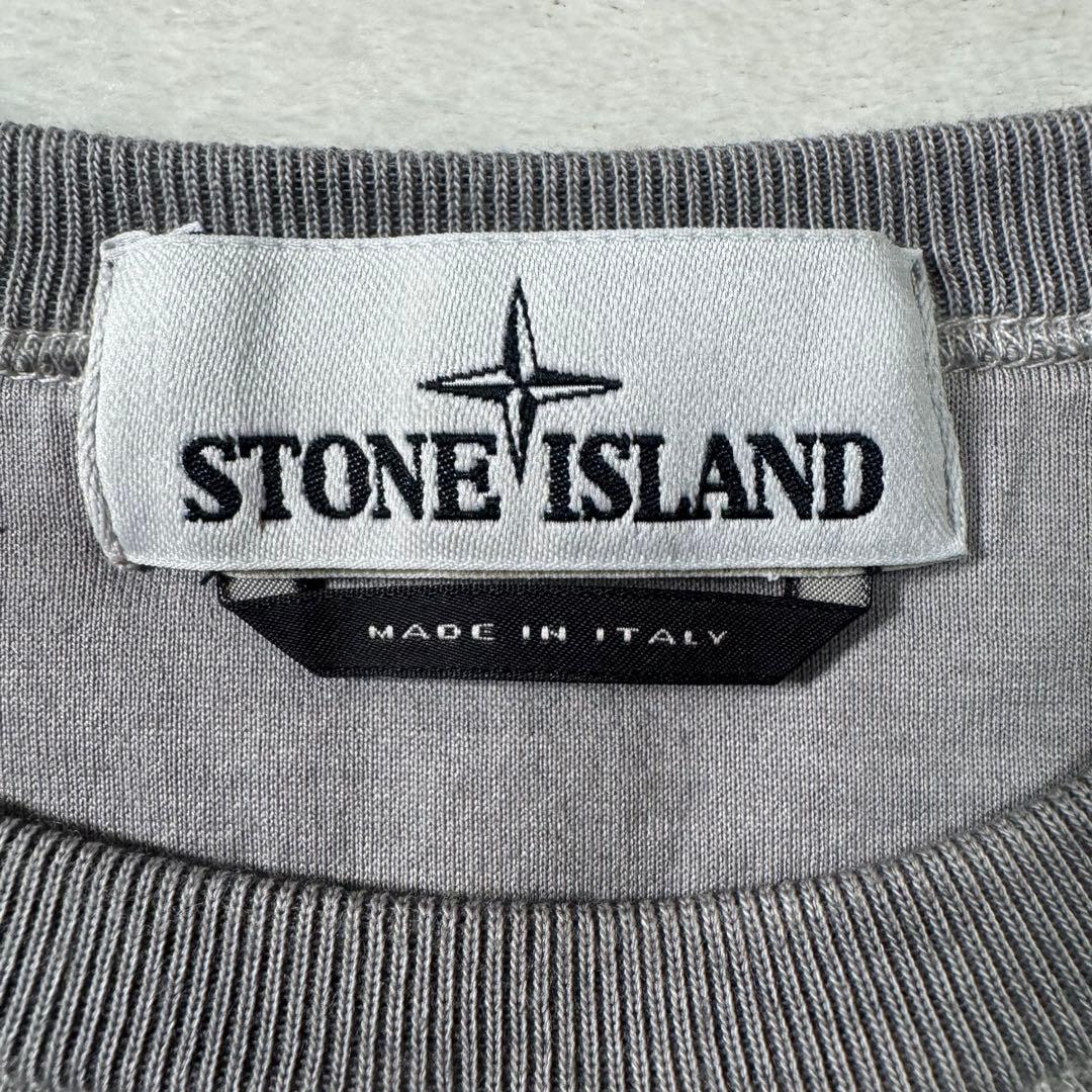 ストーンアイランド クルーネック ライトスウェット グレー S