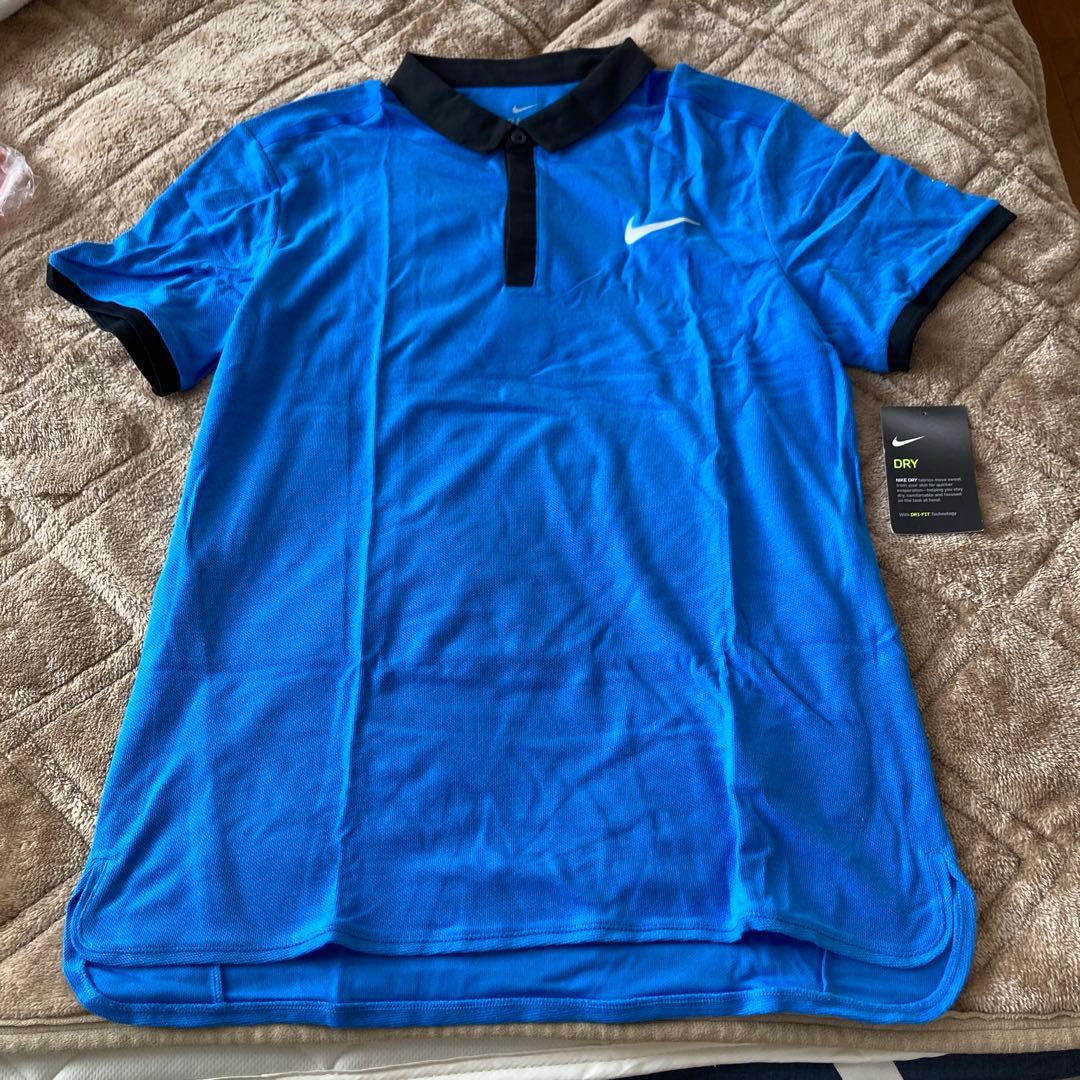 Nike DRI-FIT フェデラー 青 ゲームシャツ