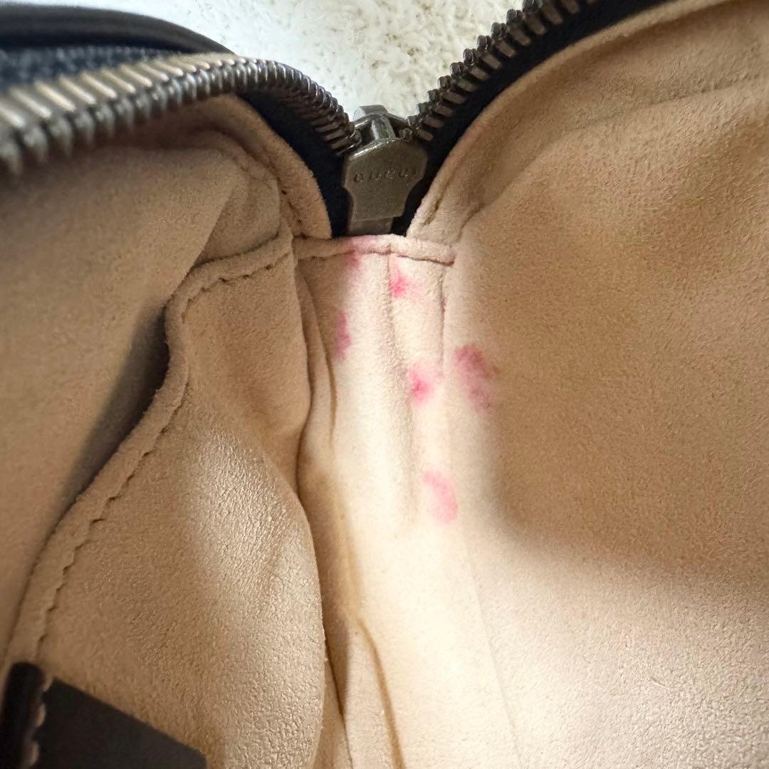 【美品】GUCCI グッチ ウエストポーチ マーモント レザー ブラック 正規品