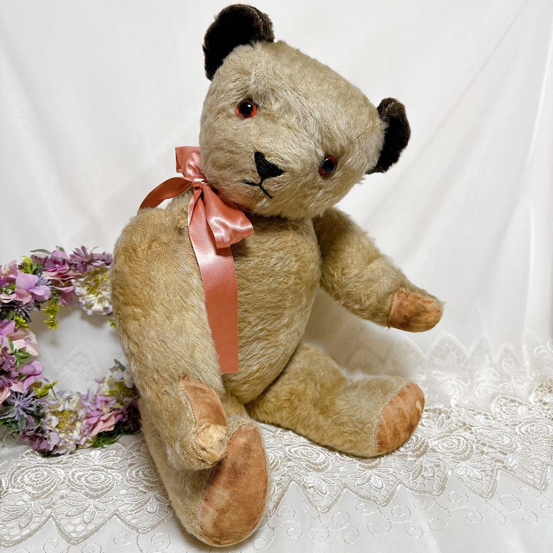 ❤️ビッグ❤️黒いお耳のチャドバレーベア　アンティークベア　Chad Valley