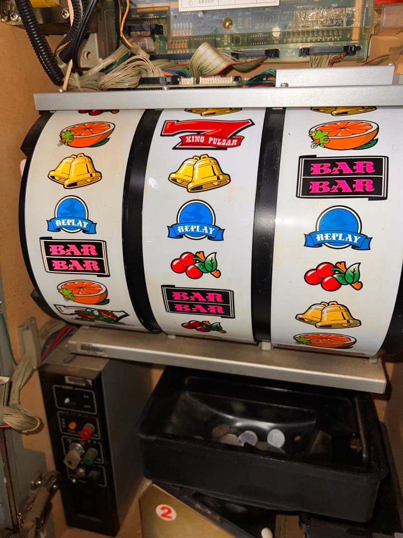 動作良好 パチスロ実機 山佐 キングパルサーエース 機 レトロスロット