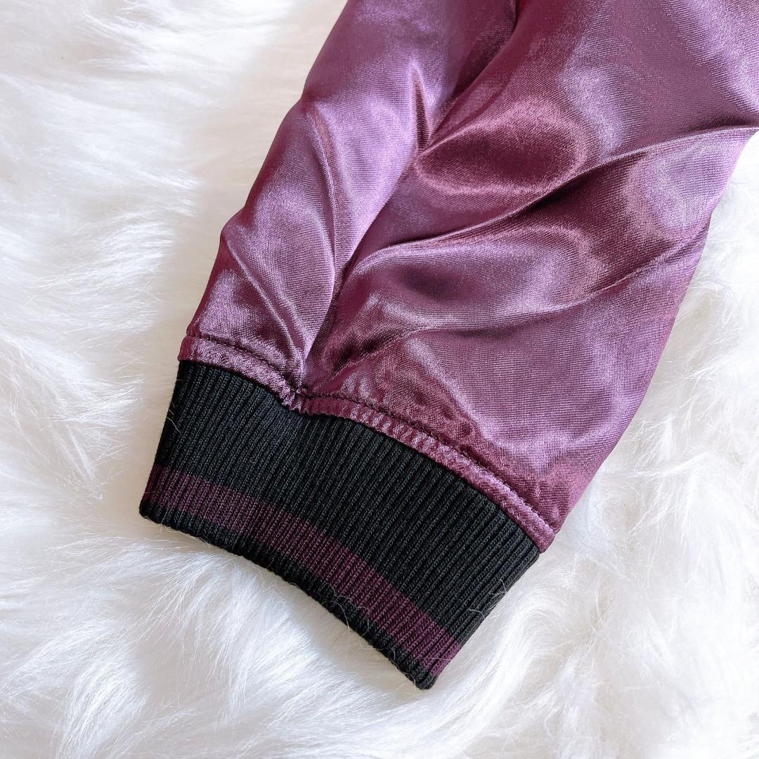 絡繰魂 　枝垂れ桜に九尾の狐 刺繍 和柄 スカジャン　リバーシブル　スーベニア