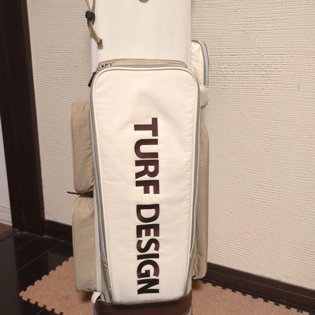 TURF DESIGN キャディバッグ ホワイト/ベージュ