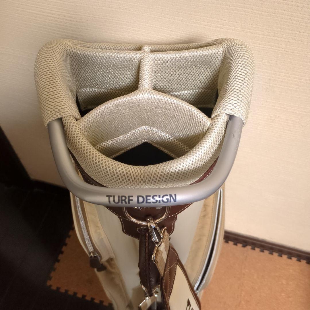 TURF DESIGN キャディバッグ ホワイト/ベージュ