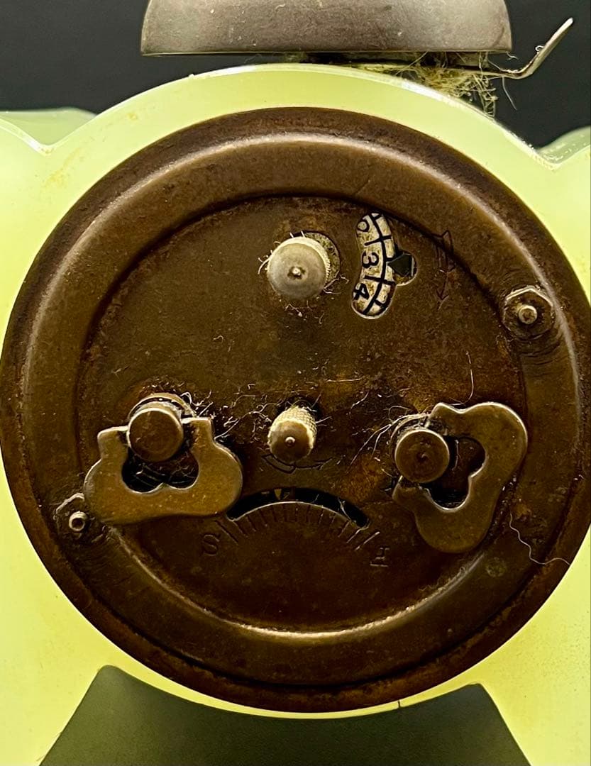 ウランガラス　精工舎　目覚まし時計　置時計　SEIKOSHA 和ガラス　レトロ