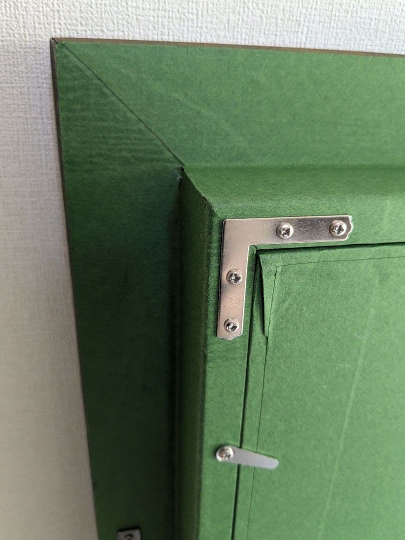 額縁 木製 黒檀 P12 金縁 アクリル付き アンティーク ヴィンテージ