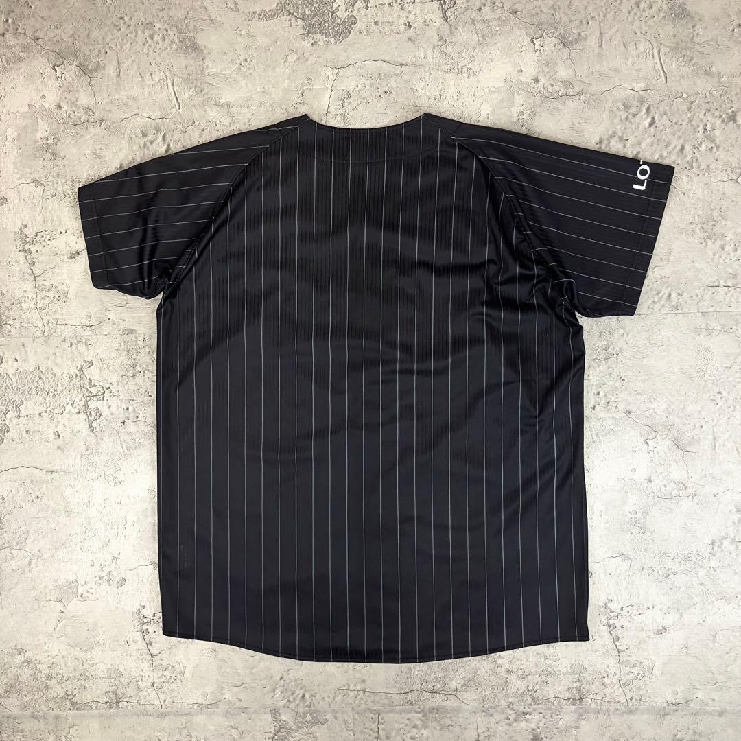 千葉ロッテマリーンズ レプリカユニフォーム ビジター ミズノ 古着 刺繍 黒 O