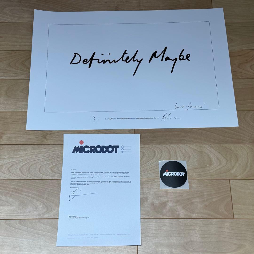definitely maybe 直筆サイン OASIS ファーストアルバムロゴ